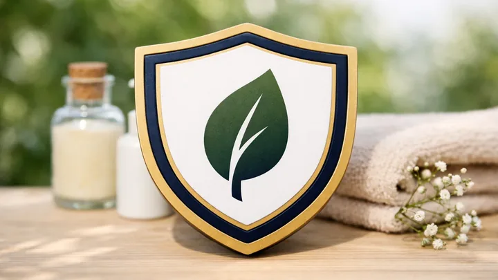 Protective shield with a leaf in a natural setting — hero visual for Essential Oils for Immune Support: What Works and What's Hype