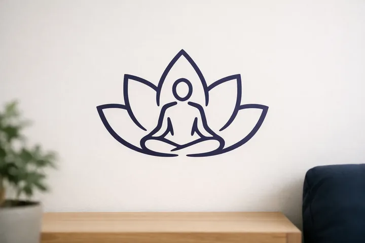 Minimalist lotus motif in a calm interior for the section The Five Elements, Explained Simply