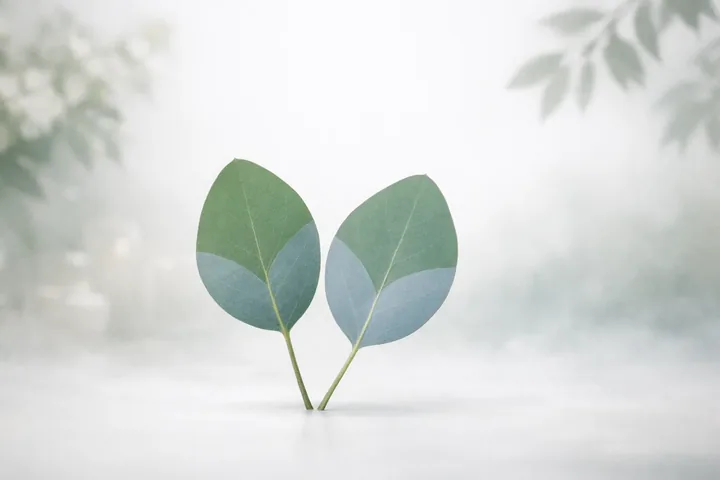 Fresh eucalyptus leaves in soft light for the section The Tree Behind the Oil: Eucalyptus globulus and 1,8-Cineole